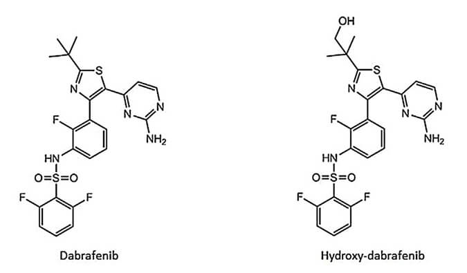 开发并验证新的LC-MS/MS方法，用于定量人血浆中达拉非尼及其主要代谢物羟基达拉非尼 (OHD)。OHD（纯度>99%）通过合乐HL8合成